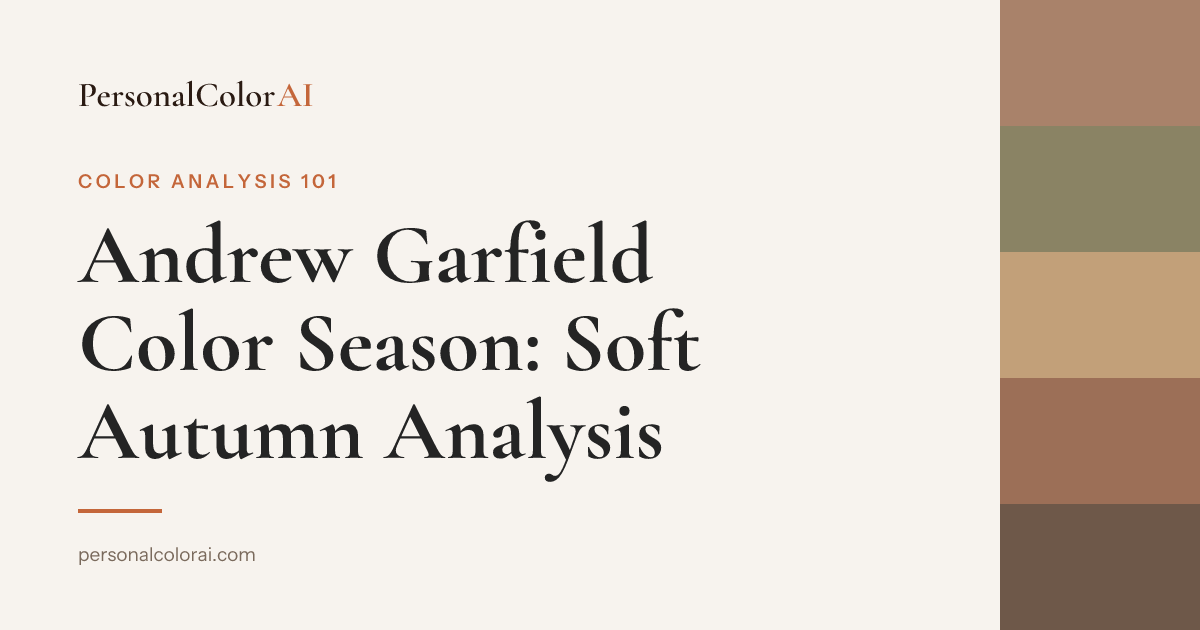 Andrew Garfield Color Season: Soft Autumn Suits Him Better Than the Spider-Suit — Korean color analysis palette