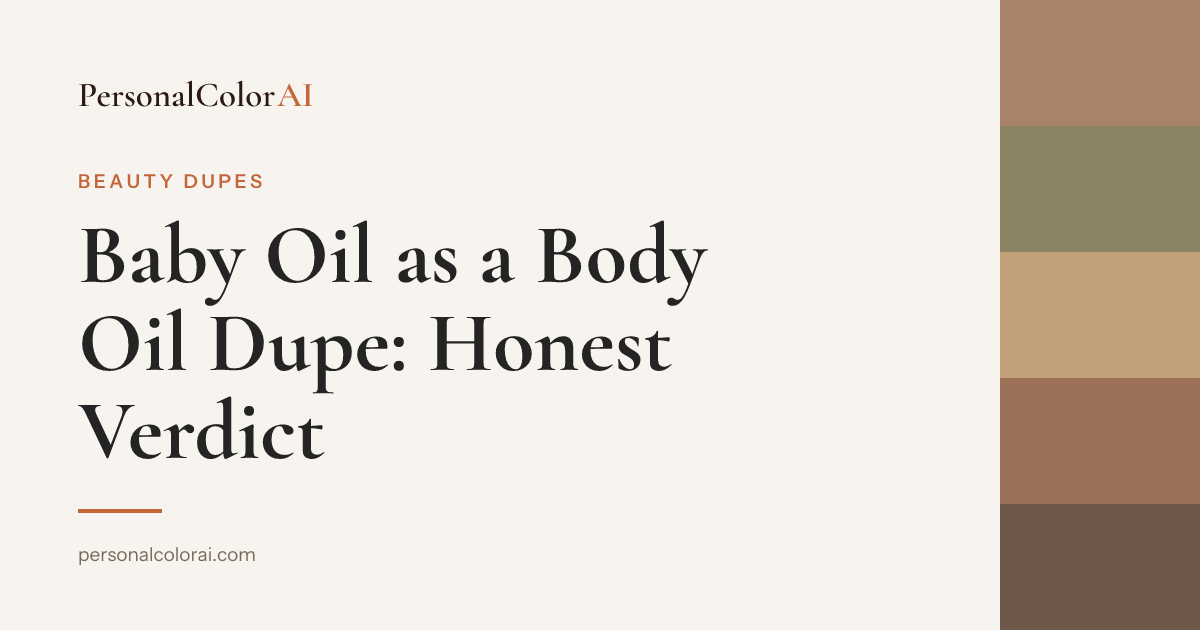 Baby Oil as a Body Oil Dupe: What It Copies (and What It Can't) — Korean color analysis palette