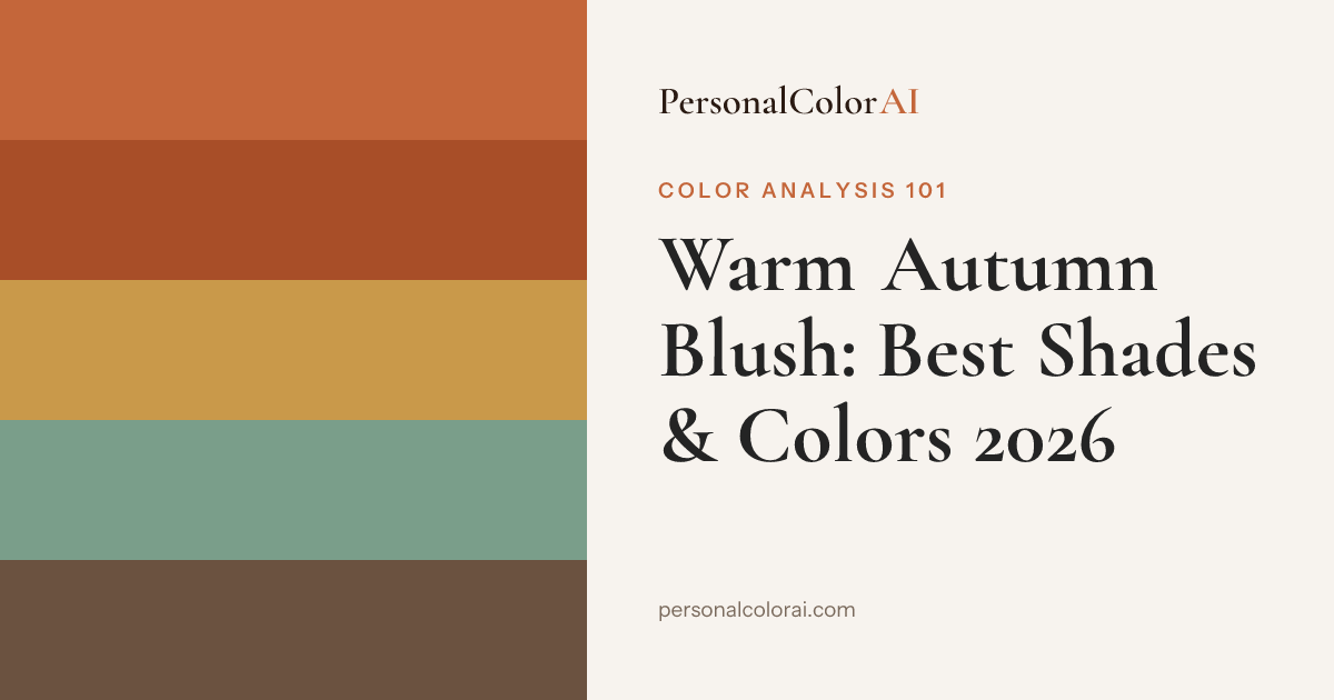 Best Blush for Warm Autumn: Peachy Terracotta, Warm Bronze, and Burnt Coral — Korean color analysis palette