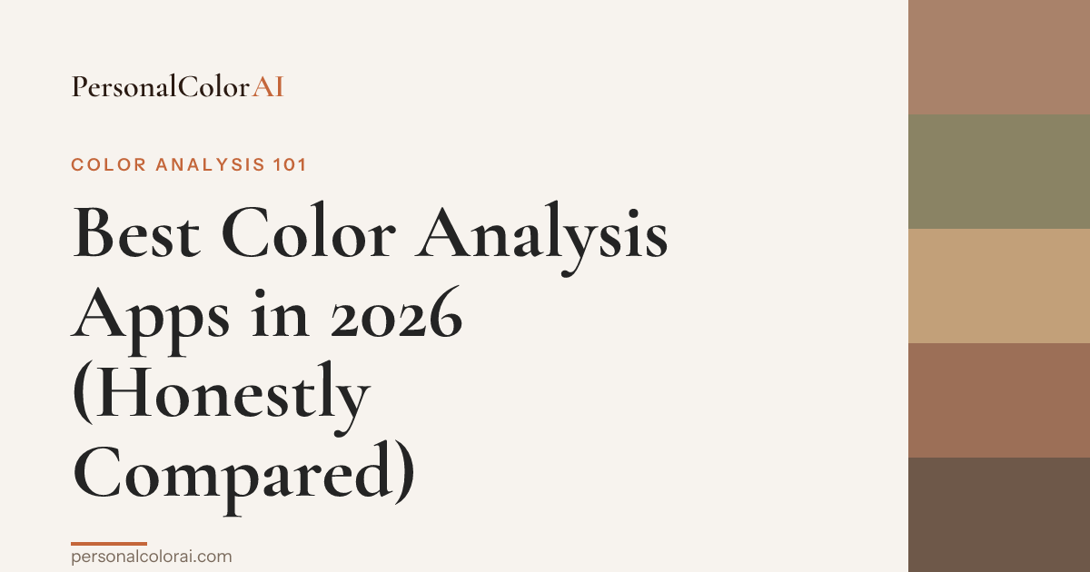 Best Color Analysis Apps in 2026: 6 Tools, Honestly Compared — Korean color analysis palette