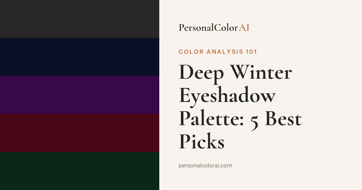Best Eyeshadow for Deep Winter: Dark Plum, Charcoal, and Deep Jewel Tones — Korean color analysis palette