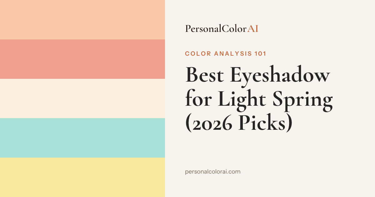 Best Eyeshadow for Light Spring: Champagne, Soft Peach, and Warm Gold — Korean color analysis palette