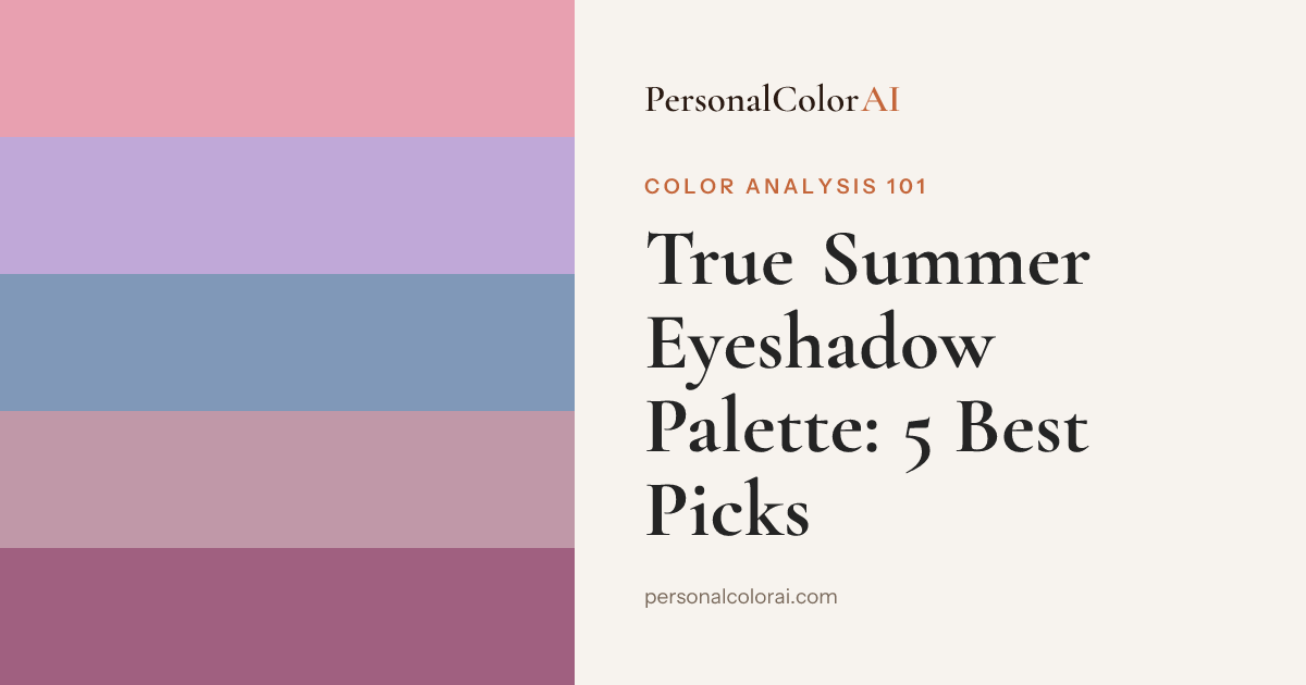 Best Eyeshadow for True Summer: Cool Taupes, Soft Plums, and Rose Shimmers — Korean color analysis palette
