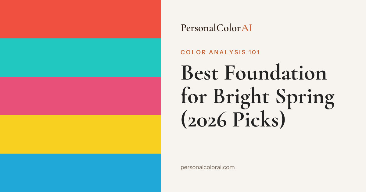 Best Foundation for Bright Spring: Warm, Luminous Shades That Keep Your Glow — Korean color analysis palette