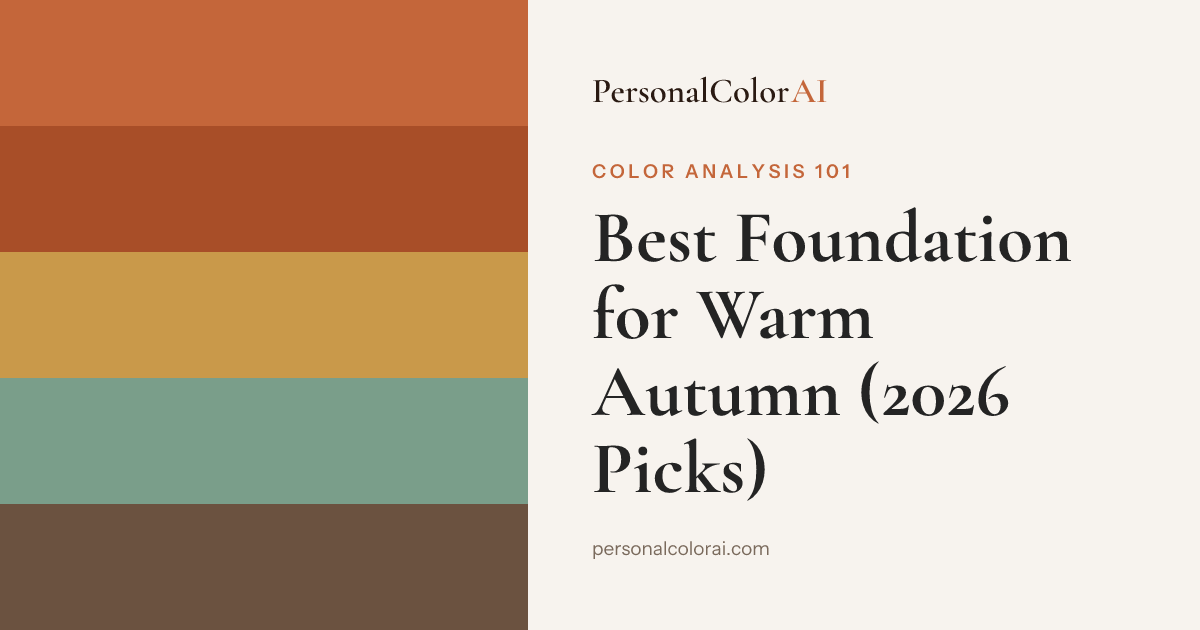 Best Foundation for Warm Autumn: Golden, Olive, and Earthy Picks — Korean color analysis palette
