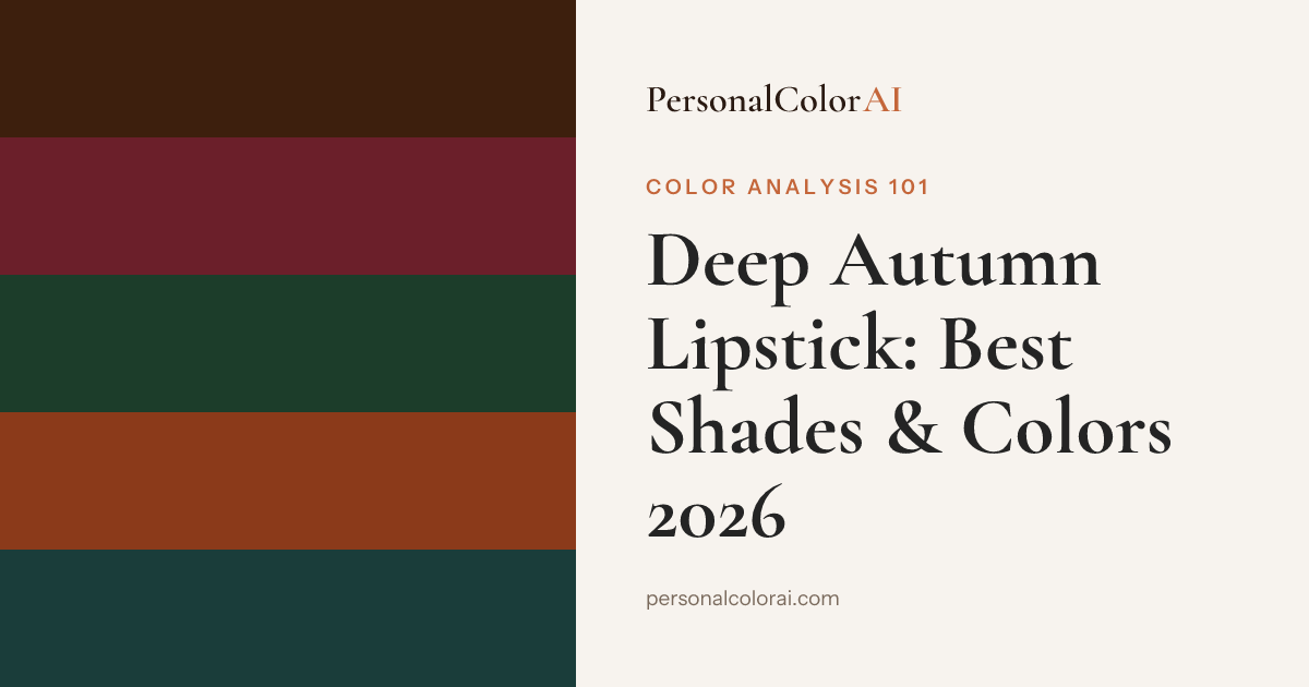 Best Lipstick for Deep Autumn: Rich, Warm Shades With Real Depth — Korean color analysis palette