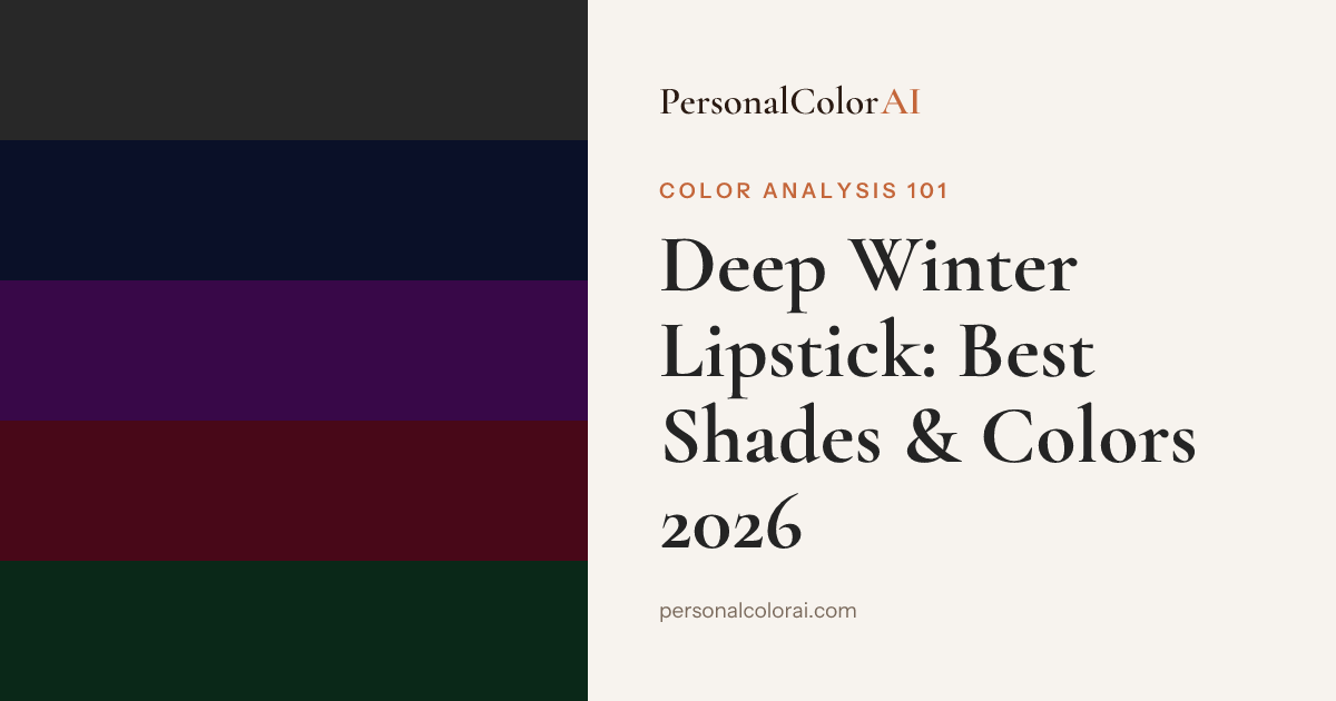 Best Lipstick for Deep Winter: Bold, Cool Shades With Serious Depth — Korean color analysis palette