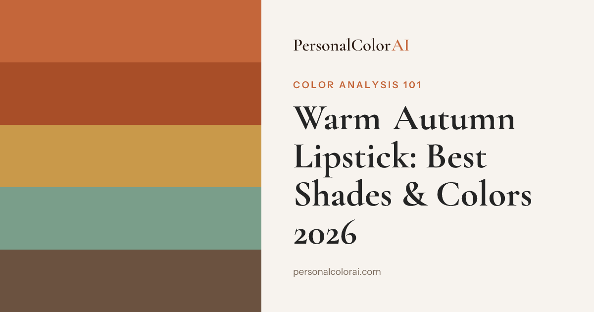 Best Lipstick for Warm Autumn: Terracotta, Spice, and Warm Nude Picks — Korean color analysis palette
