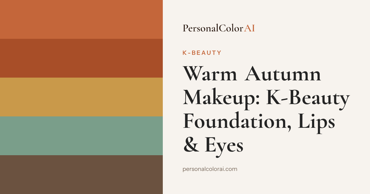 Best Makeup for Warm Autumn Color Season: The K-Beauty Products That Actually Work — Korean color analysis palette