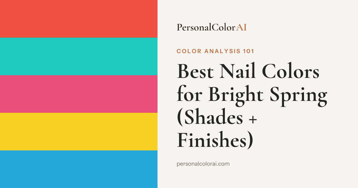 Best Nail Colors for Bright Spring: Hot Coral, Vivid Warm Pink, and Tangerine — Korean color analysis palette