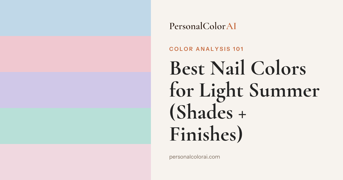 Best Nail Colors for Light Summer: Soft Rose, Cool Nude, and Powder Pink — Korean color analysis palette
