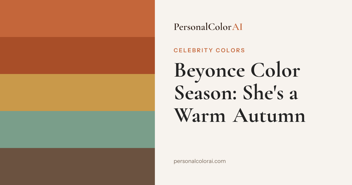 Beyonce Color Season: Why She's a Warm Autumn — Korean color analysis palette