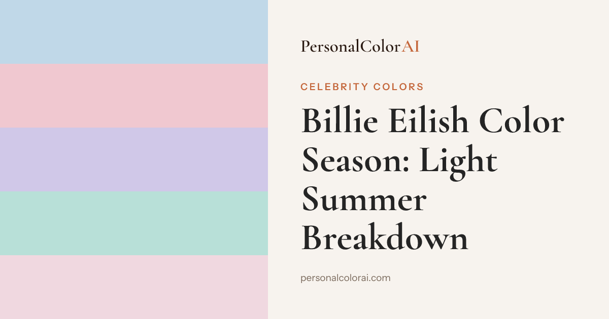Billie Eilish's Color Season Is Light Summer — Here's the Proof — Korean color analysis palette