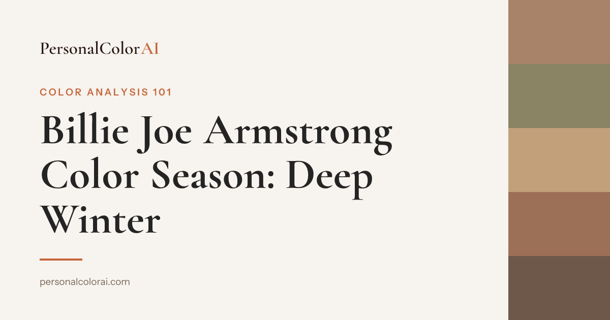 Billie Joe Armstrong Color Season: Deep Winter Under the Eyeliner — Korean color analysis palette