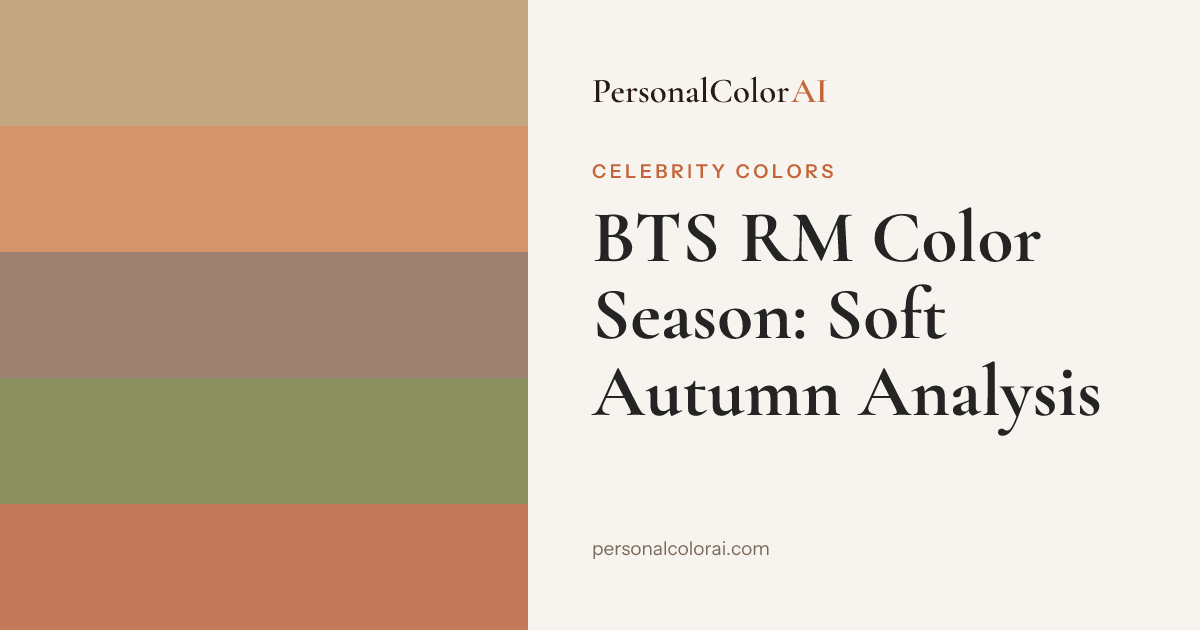 BTS RM Color Season: Why Kim Namjoon Is a Soft Autumn (소프트 가을) — Korean color analysis palette