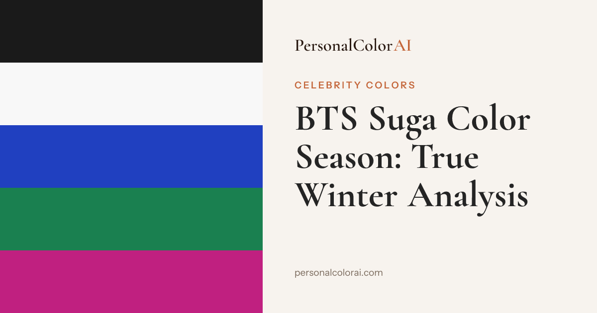 BTS Suga Color Season: Why Min Yoongi Is a True Winter (트루 겨울) — Korean color analysis palette