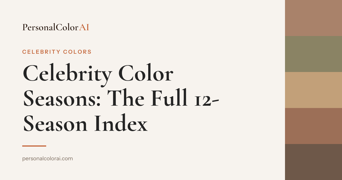 Celebrity Color Seasons: The Complete 12-Season Index — Korean color analysis palette
