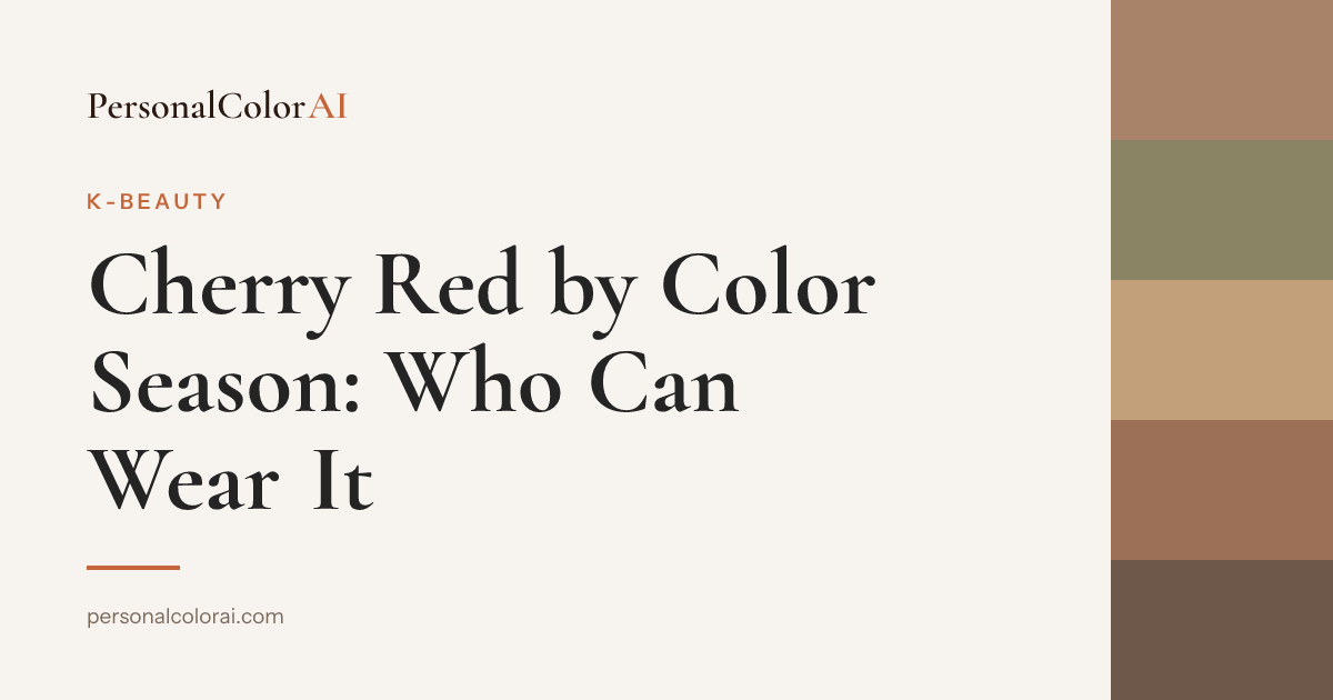 Can I Wear Cherry Red? What Your Color Season Says — Korean color analysis palette