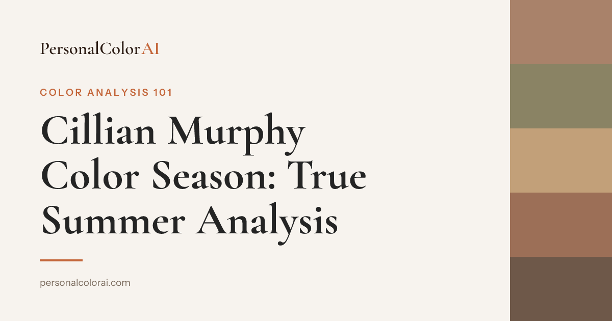 Cillian Murphy Color Season: True Summer Behind the Peaky Cap — Korean color analysis palette