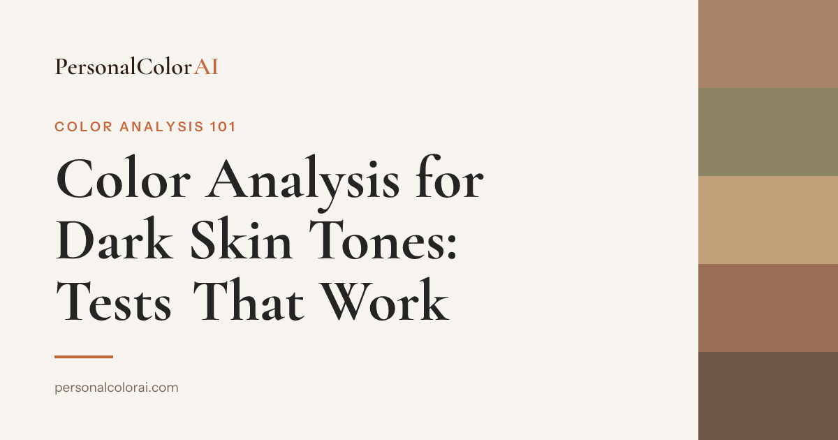 Color Analysis for Dark Skin Tones: The Tests That Actually Work — Korean color analysis palette