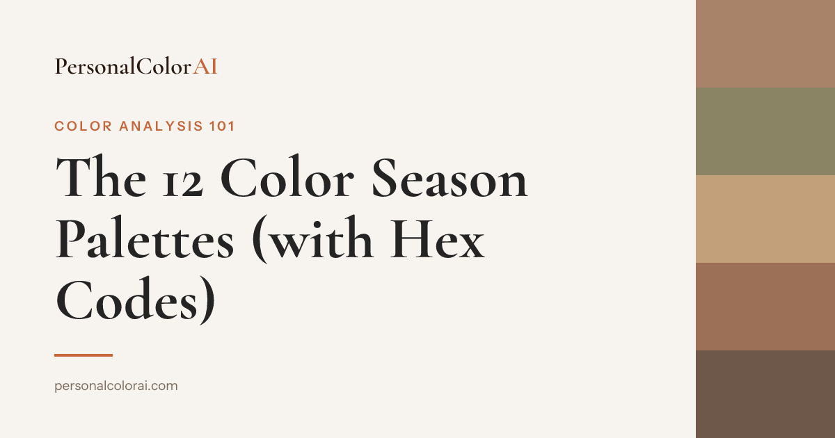The 12 Color Season Palettes: Every Season's Colors and Hex Codes — Korean color analysis palette