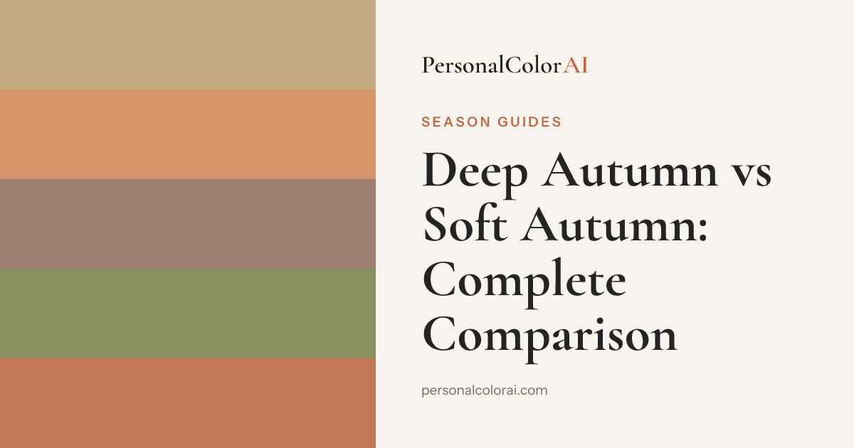 Deep Autumn vs Soft Autumn: How to Tell the Difference — Korean color analysis palette