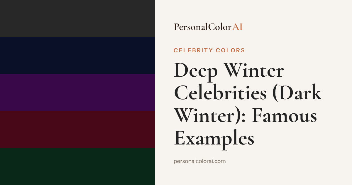 Deep Winter Celebrities: Famous Faces and Why They're So Diverse — Korean color analysis palette