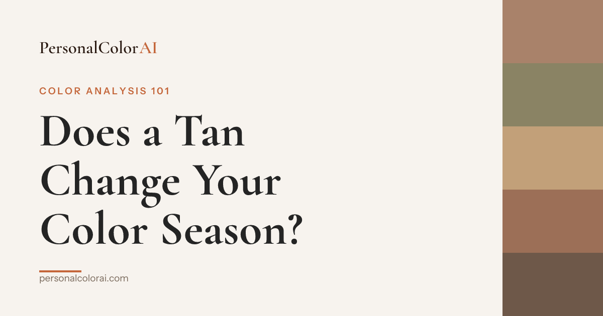 Does a Tan Change Your Color Season? — Korean color analysis palette