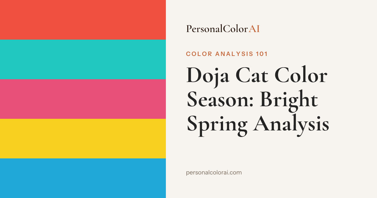 Doja Cat Color Season: Bright Spring Fits Her Better Than You'd Think — Korean color analysis palette