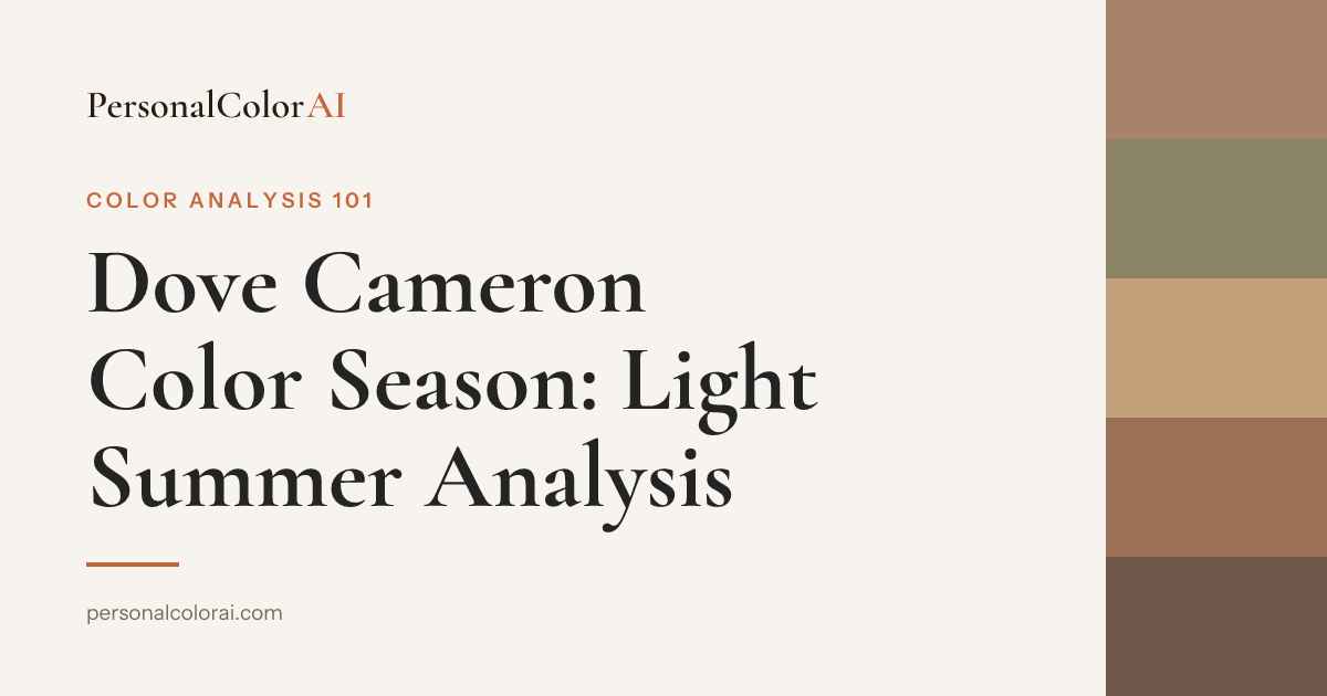Dove Cameron Color Season: Light Summer With a Cool-Girl Edge — Korean color analysis palette