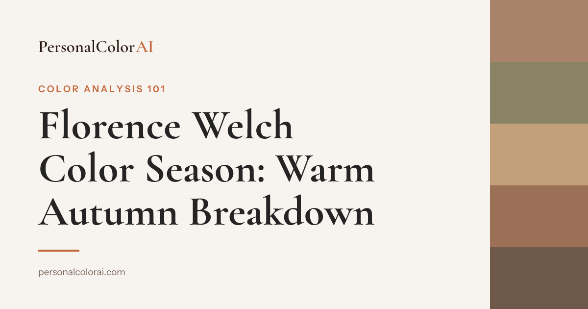 Florence Welch Color Season: A Warm Autumn Who Wears Her Palette on Stage — Korean color analysis palette