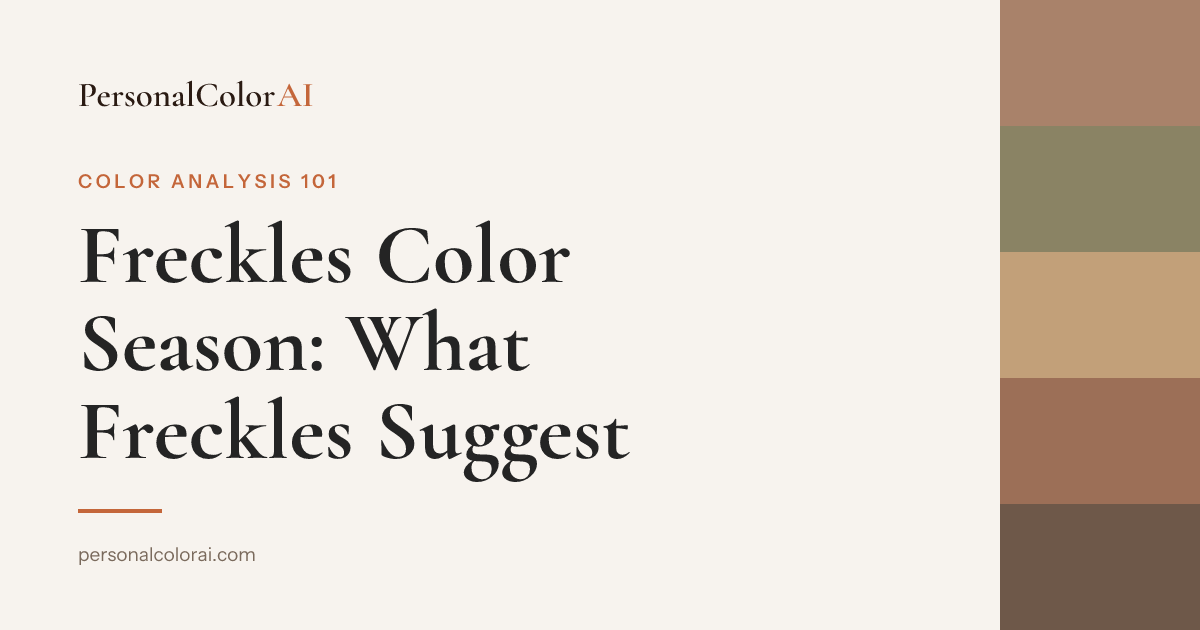 Freckles and Your Color Season: Usually Warm, Not Always — Korean color analysis palette