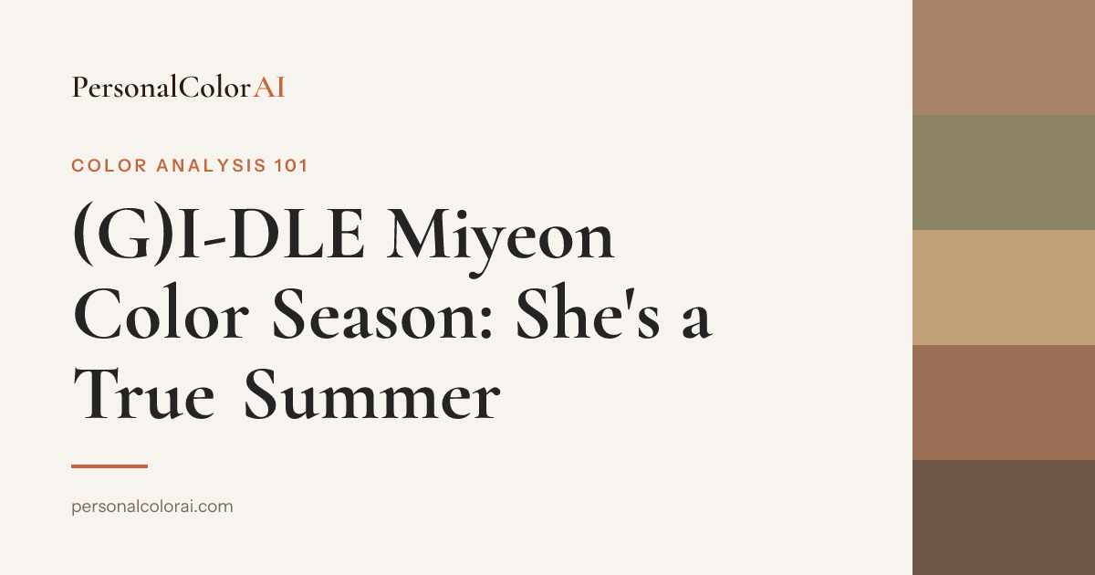 (G)I-DLE Miyeon Color Season: The Visual Queen Is a True Summer — Korean color analysis palette