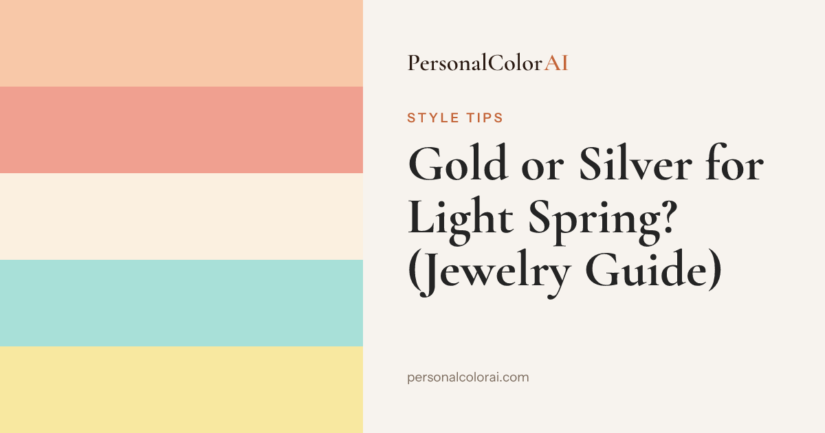 Gold or Silver for Light Spring? Delicate Gold Is the Answer — Korean color analysis palette
