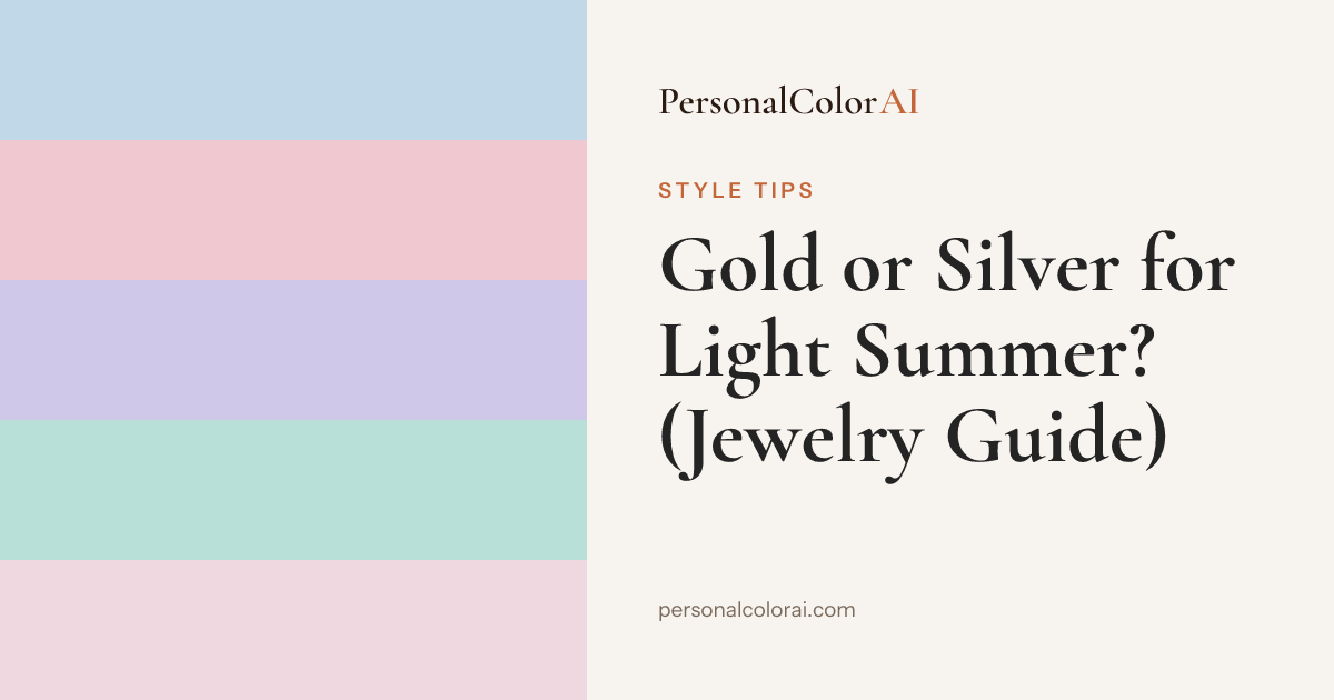 Gold or Silver for Light Summer? Delicate Silver Every Time — Korean color analysis palette