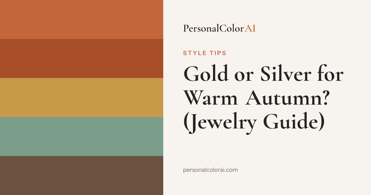 Gold or Silver for Warm Autumn? Gold, Bronze, and Copper Own This Season — Korean color analysis palette
