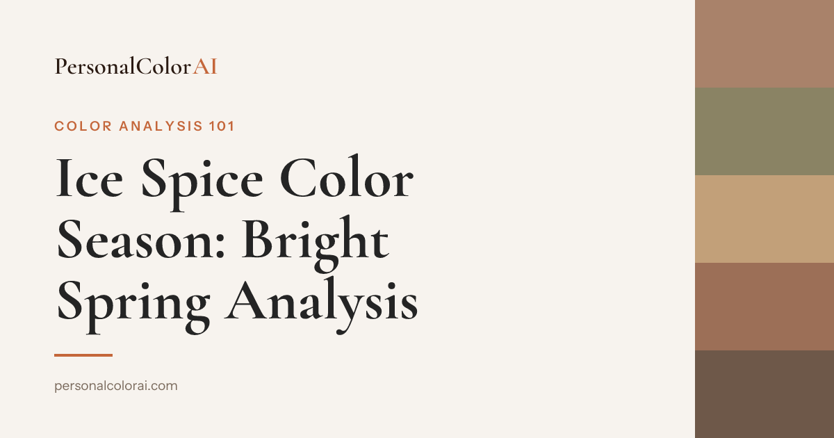 Ice Spice Color Season: Bright Spring Matches Her Energy — Korean color analysis palette