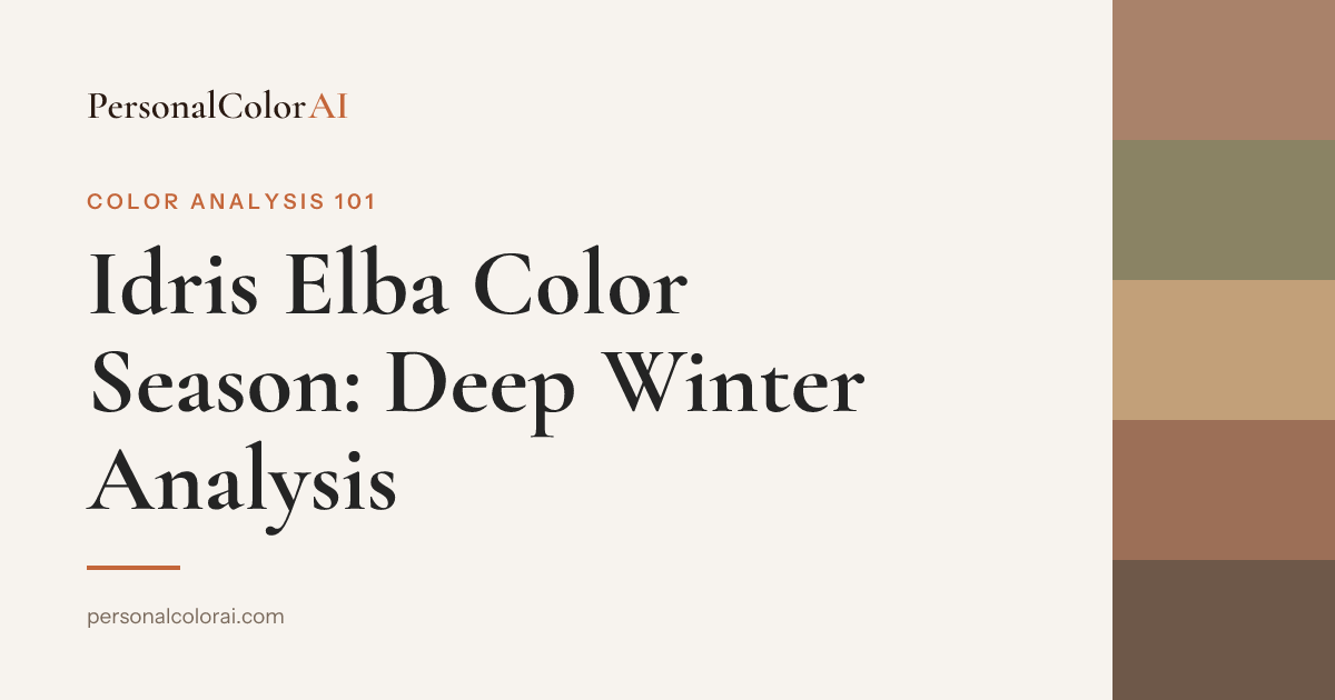 Idris Elba Color Season: Deep Winter, Confirmed — Korean color analysis palette