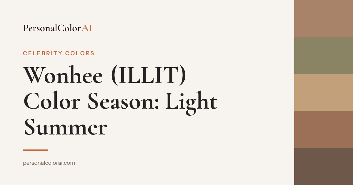 What Color Season Is Wonhee (ILLIT)? — Korean color analysis palette