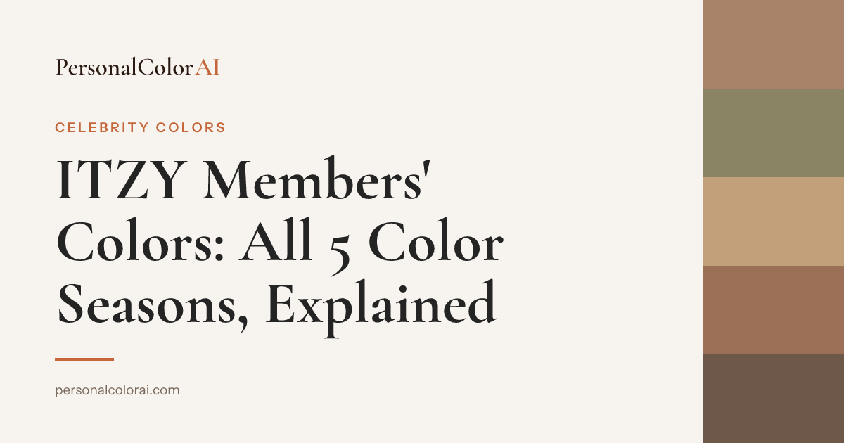 ITZY Members' Colors: Each Member's Color Season, Explained — Korean color analysis palette