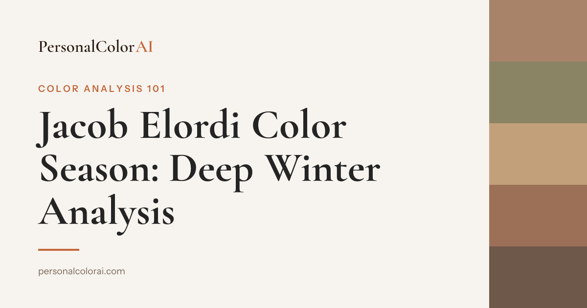 Jacob Elordi Color Season: Deep Winter and the Power of High Contrast — Korean color analysis palette