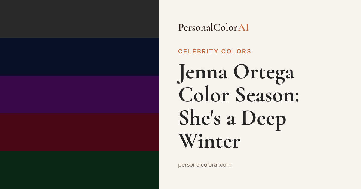 Jenna Ortega Color Season: She's a Deep Winter and Here's the Proof — Korean color analysis palette