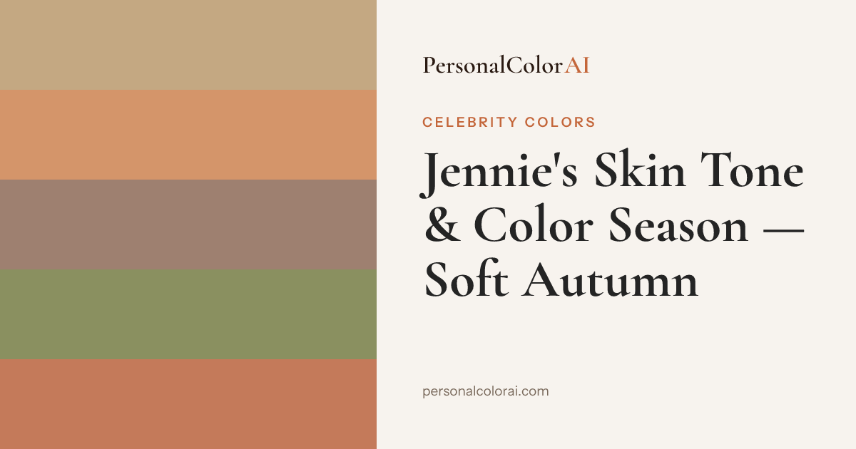 Jennie's Skin Tone & Color Season (BLACKPINK) — Korean color analysis palette