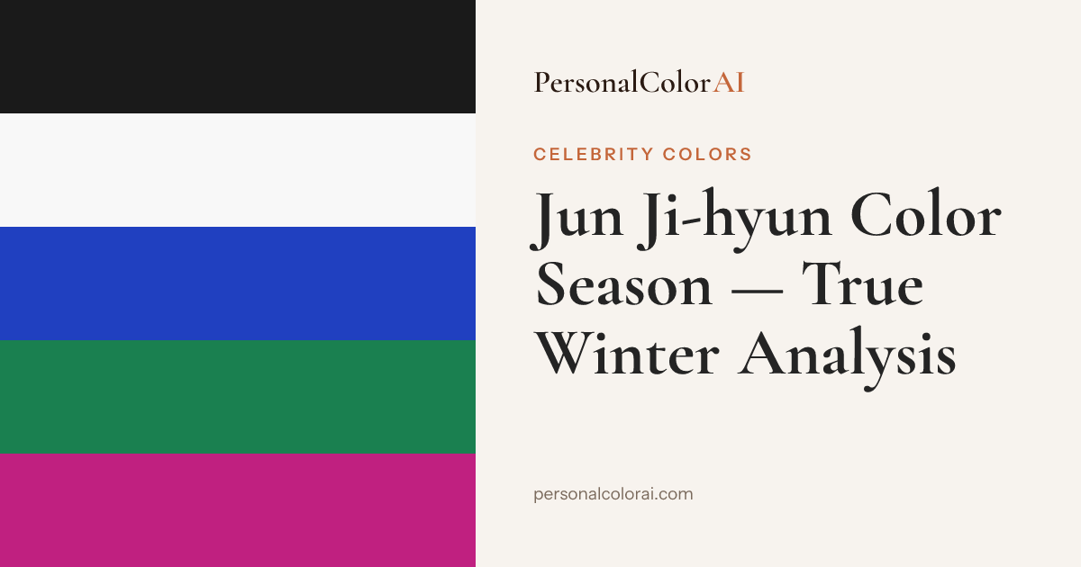 Jun Ji-hyun's Color Season: Korea's Top Star Is a True Winter — Korean color analysis palette