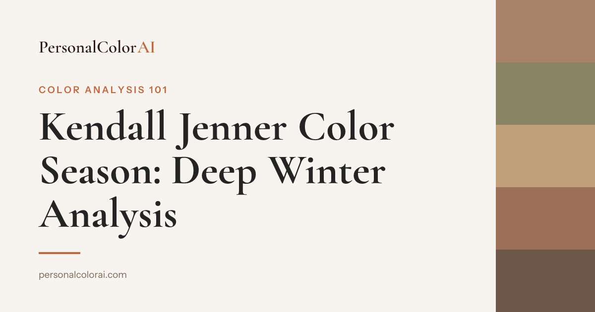 Kendall Jenner Color Season: Deep Winter on the Runway and Off — Korean color analysis palette