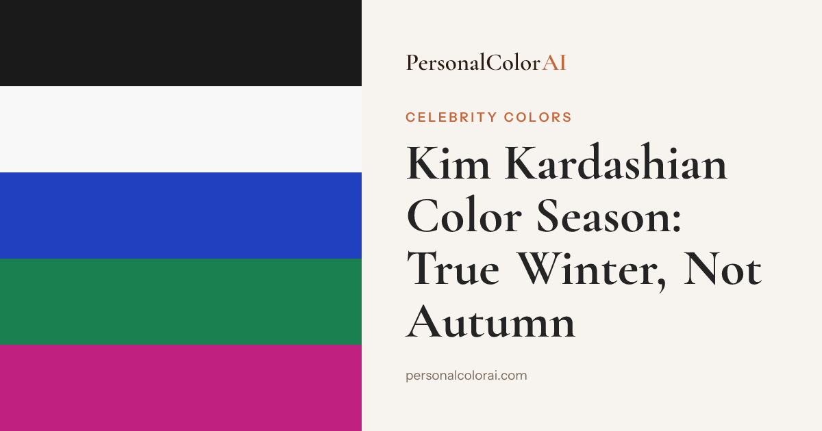 Kim Kardashian Is True Winter (Not Autumn — Here's Why) — Korean color analysis palette