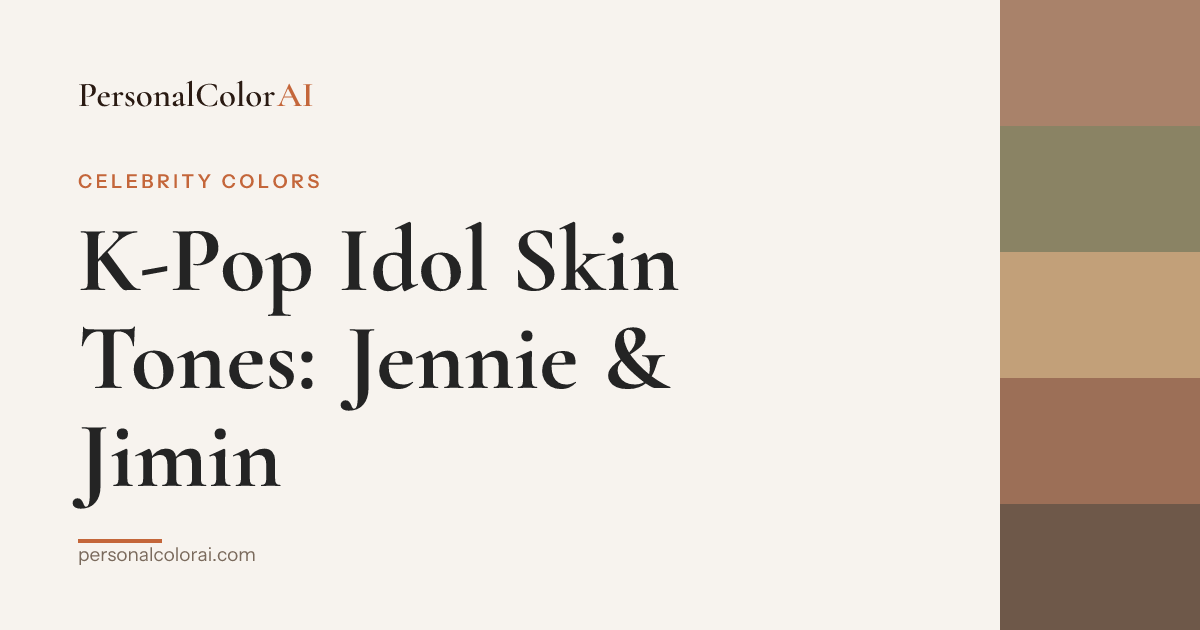 K-Pop Idol Skin Tones and Undertones — Korean color analysis palette