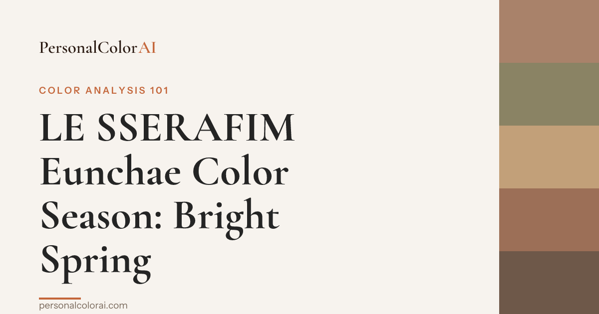 LE SSERAFIM Eunchae Color Season: Bright Spring Energy in K-Pop's Youngest Star — Korean color analysis palette