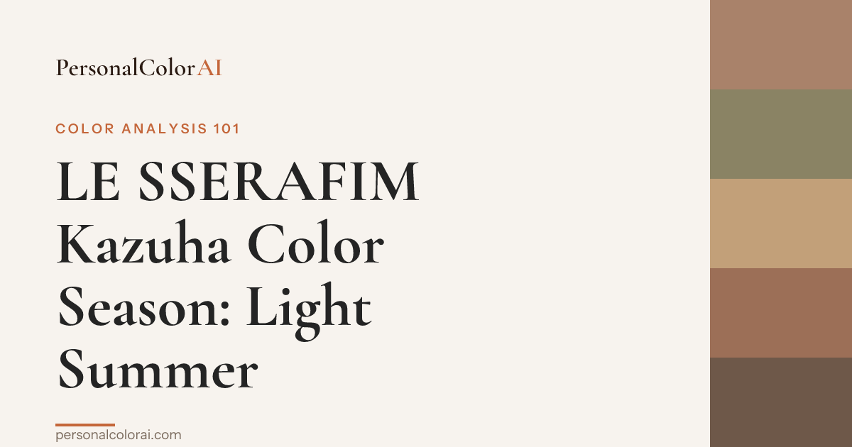 LE SSERAFIM Kazuha Color Season: Light Summer Elegance from Ballet to K-Pop — Korean color analysis palette