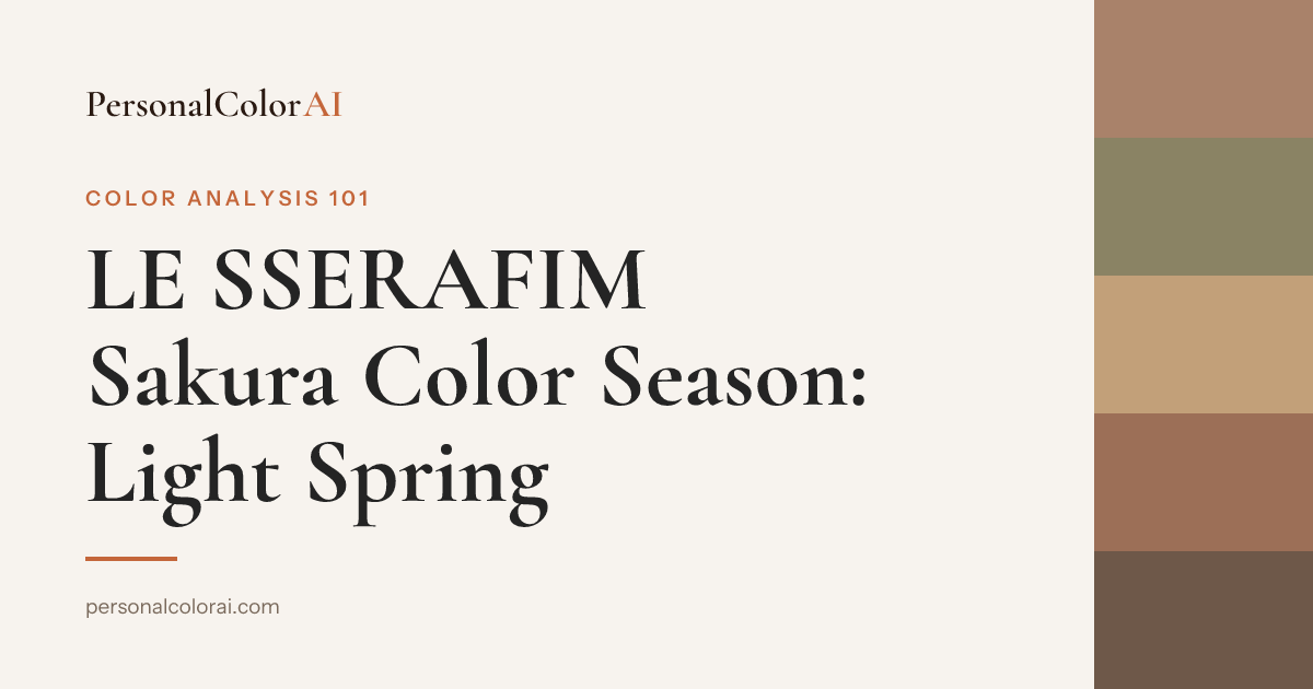 LE SSERAFIM Sakura Color Season: Light Spring Coloring from AKB48 to K-Pop Stardom — Korean color analysis palette